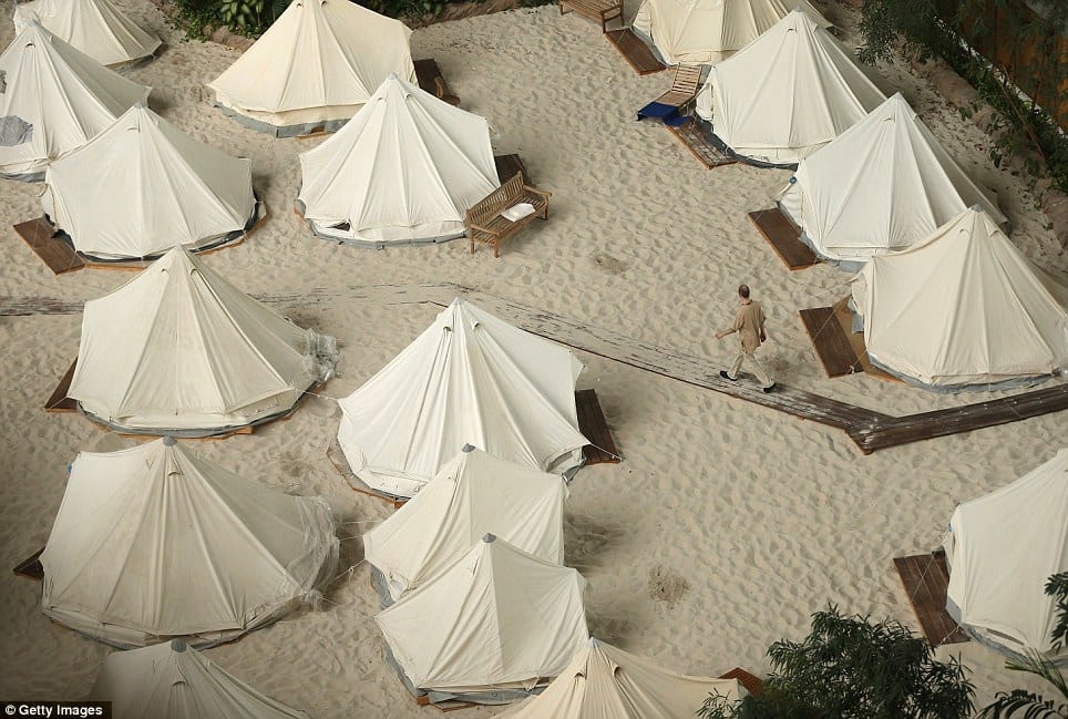 Simple: Guests can also stay in one of the beach tents