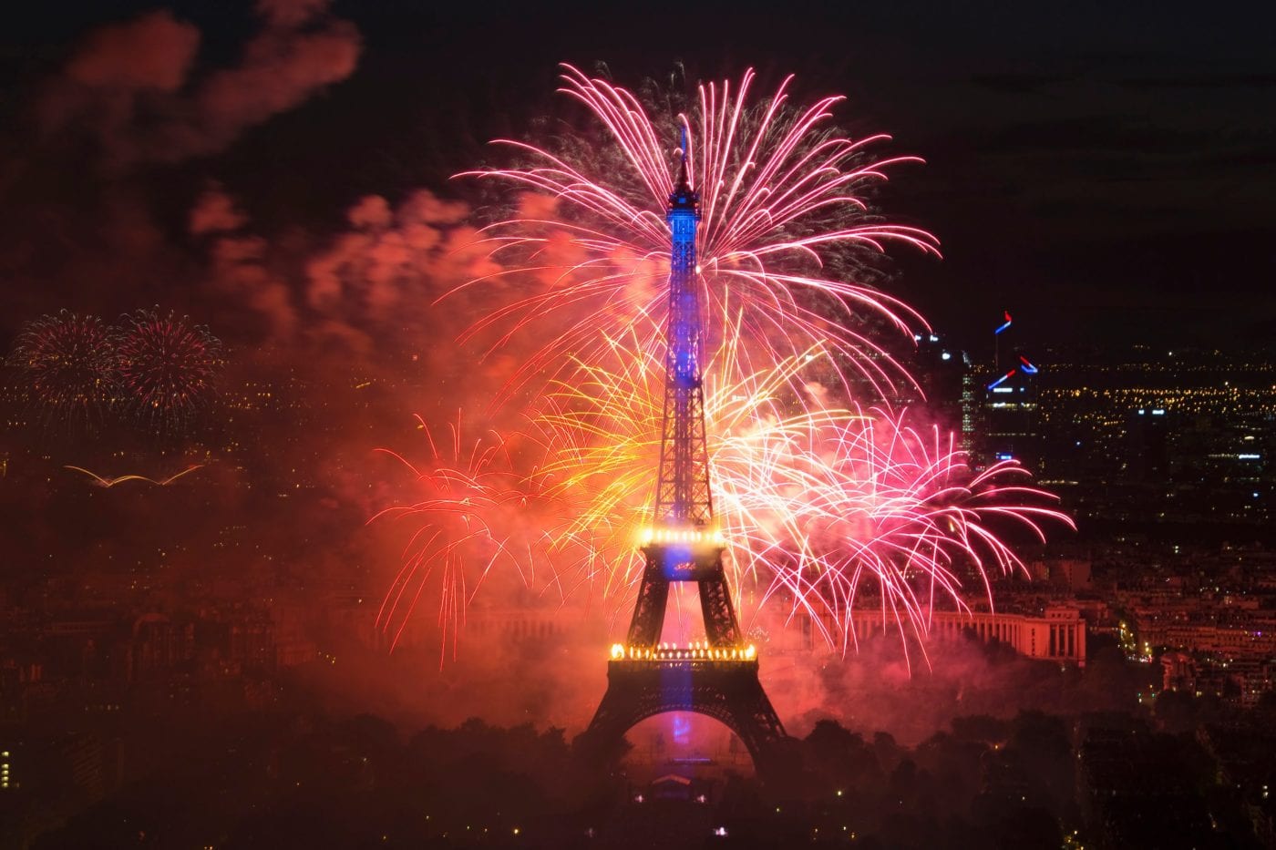 Crazy Night of fireworks in Paris